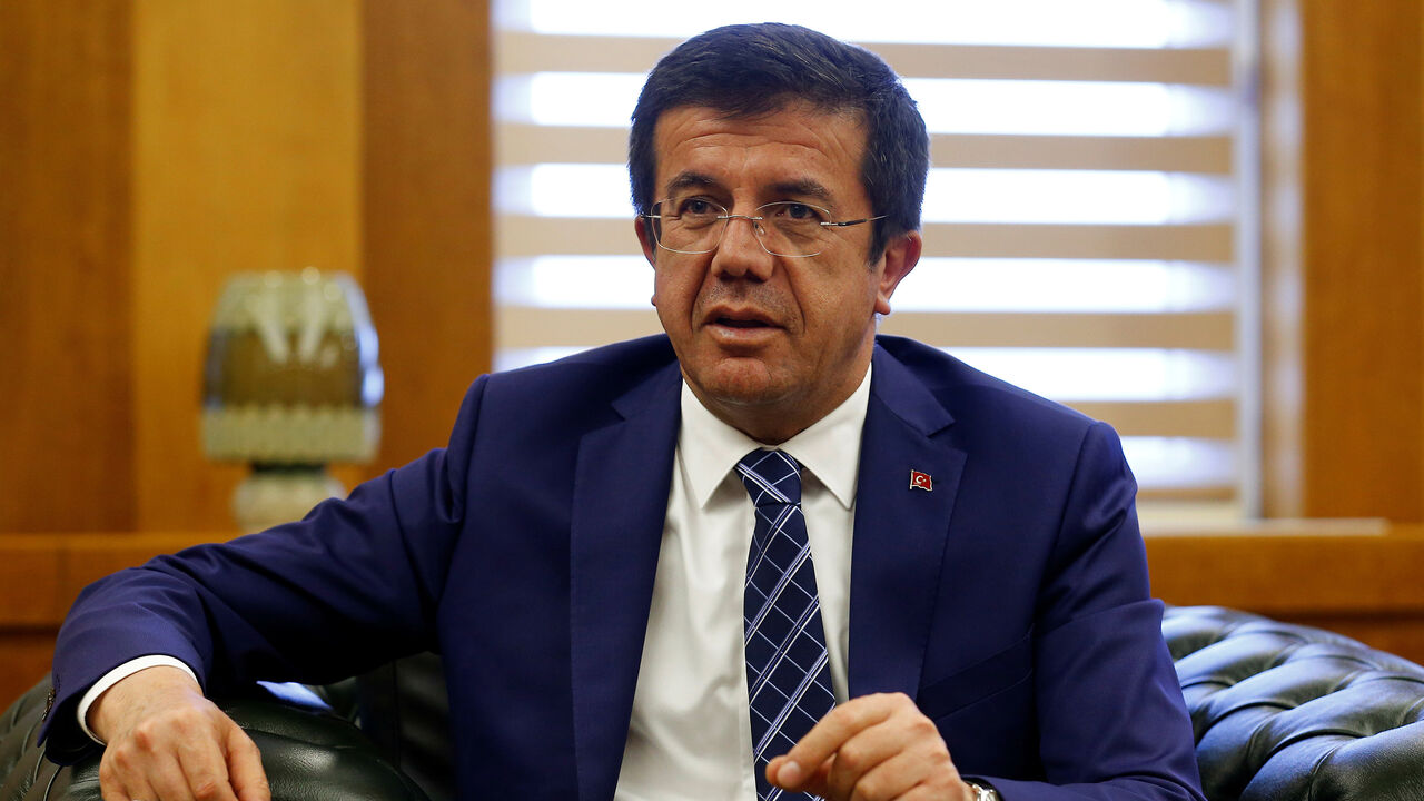 TURKEY-ECONOMY/MINISTER Turkey's Economy Minister Nihat Zeybekci speaks during an interview with Reuters in Ankara, Turkey, June 7, 2016. To match Interview TURKEY-ECONOMY/MINISTER REUTERS/Umit Bektas - D1AETIRNZCAB
