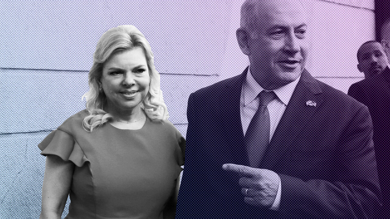 ISRAEL-NETANYAHU/ Israeli Prime Minister Benjamin Netanyahu and his wife Sara Netanyahu stand next to the dedication plaque of the U.S. embassy in Jerusalem, after the dedication ceremony of the new U.S. embassy in Jerusalem, May 14, 2018. Picture taken May 14, 2018. REUTERS/Ronen Zvulun TPX IMAGES OF THE DAY - RC199AA3C720
