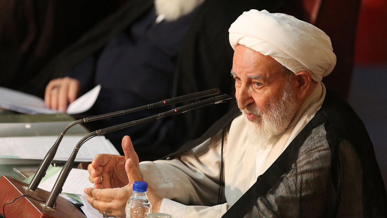 Nic6481248 Head of Iran's Assembly of Experts, Mohammad Yazdi, attends a session of Iran's Assembly of Experts, on September 1, 2015 in Tehran. Iran's Assembly of Experts, its top clerical body in charge of appointing, supervising and dismissing the supreme leader, kicks off a two-day meeting. AFP PHOTO / ATTA KENARE (Photo credit should read ATTA KENARE/AFP/Getty Images)