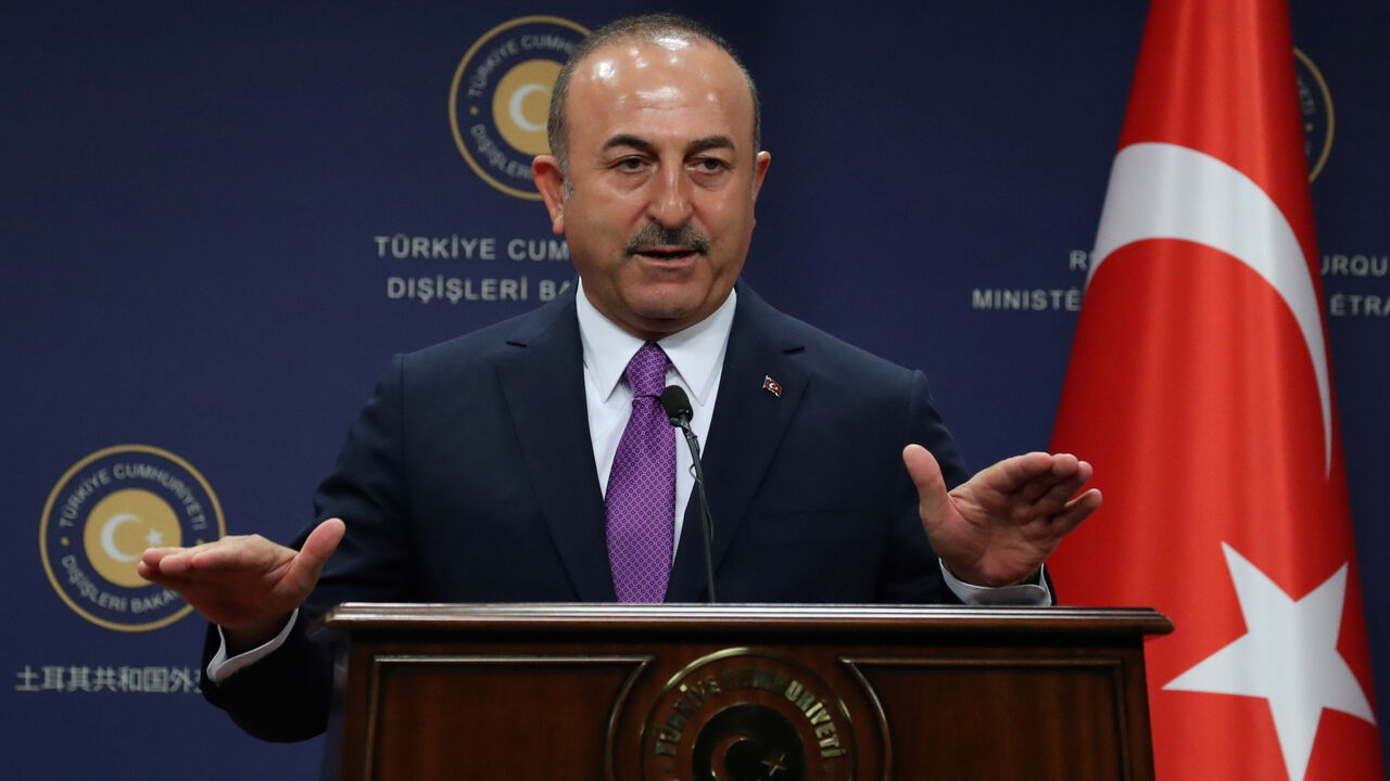 NETHERLANDS-TURKEY/ Turkish Foreign Minister Mevlut Cavusoglu attends a press conference in Ankara, Turkey, October 3, 2018. REUTERS/Umit Bektas - RC1DBE1F34C0