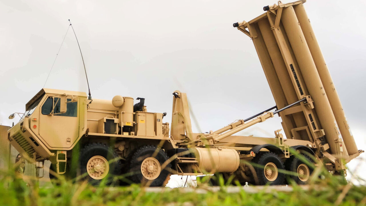 USA-MILITARY/ A U.S. Army Terminal High Altitude Area Defense (THAAD) weapon system is seen on Andersen Air Force Base, Guam, October 26, 2017. U.S. Army/Capt. Adan Cazarez/Handout via REUTERS. ATTENTION EDITORS - THIS IMAGE WAS PROVIDED BY A THIRD PARTY - RC1F3FF590F0