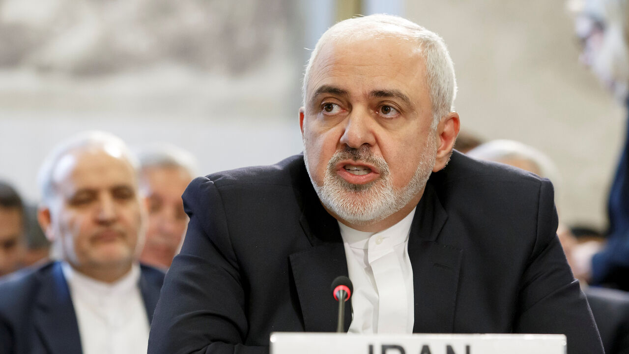 AFGHANISTAN-POLITICS/ Iranian Foreign Minister Mohammad Javad Zarif delivers his statement, during the Geneva Conference on Afghanistan, at the European headquarters of the United Nations in Geneva, Switzerland, November 28, 2018. Salvatore Di Nolfi/Pool via REUTERS - RC1CF2219DE0