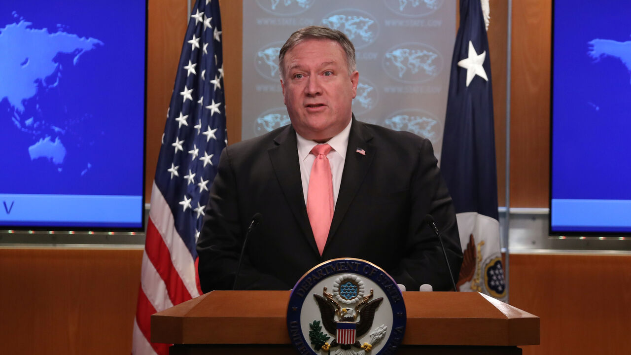 USA-POMPEO/ U.S. Secretary of State Mike Pompeo speaks to reporters during a news briefing at the State Department in Washington, U.S., October 23, 2018. REUTERS/Cathal McNaughton - RC1A8C8911D0