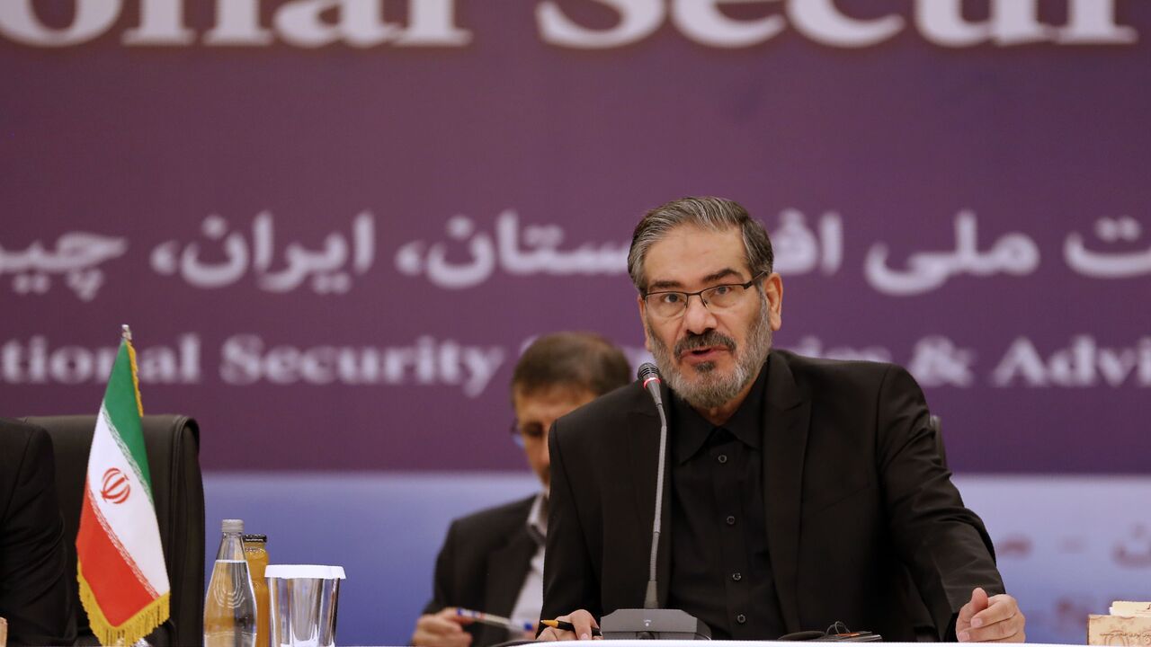 IRAN-SECURITY-COUNCIL Ali Shamkhani, secretary of the Supreme National Security Council of Iran speaks during the first meeting of national security secretaries of Afghanistan, China, Iran, India and Russia, in the Iranian capital Tehran on September 26, 2018. (Photo by ATTA KENARE / AFP) (Photo credit should read ATTA KENARE/AFP/Getty Images)