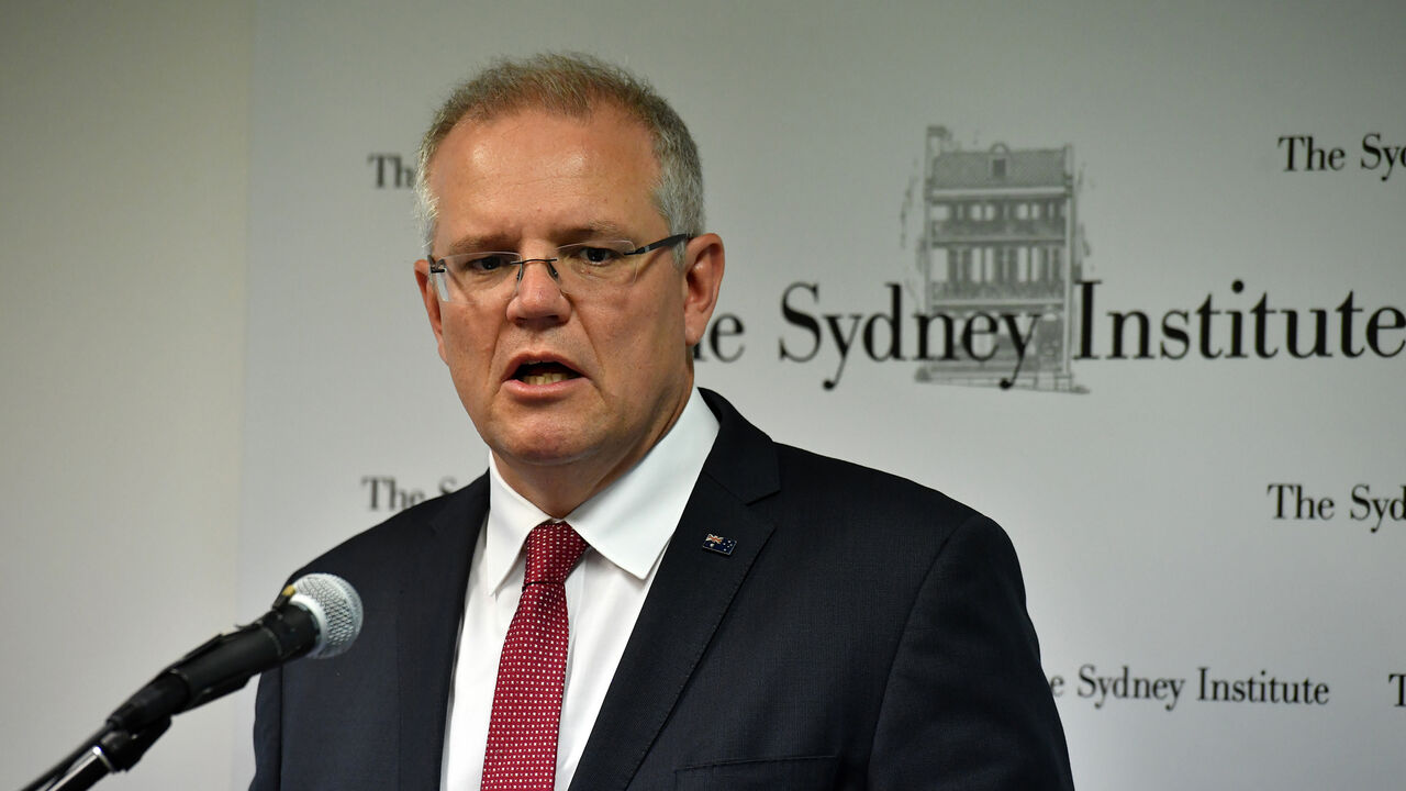 SCOTT MORRISON SYDNEY INSTITUTE ADDRESS SYDNEY, AUSTRALIA - DECEMBER 15: Australian Prime Minister Scott Morrison announces that Australia will recognise West Jerusalem as the capital of Israel during a speech at the Australian Institute on December 15, 2018 in Sydney, Australia. The Australian government will recognize West Jerusalem as the capital and East Jerusalem as the Capital as Palestine after a settlement has been reached on a two-state solution but will not move the Australian Embassy from Tel Aviv until that time. (Photo by Mick Tsikas