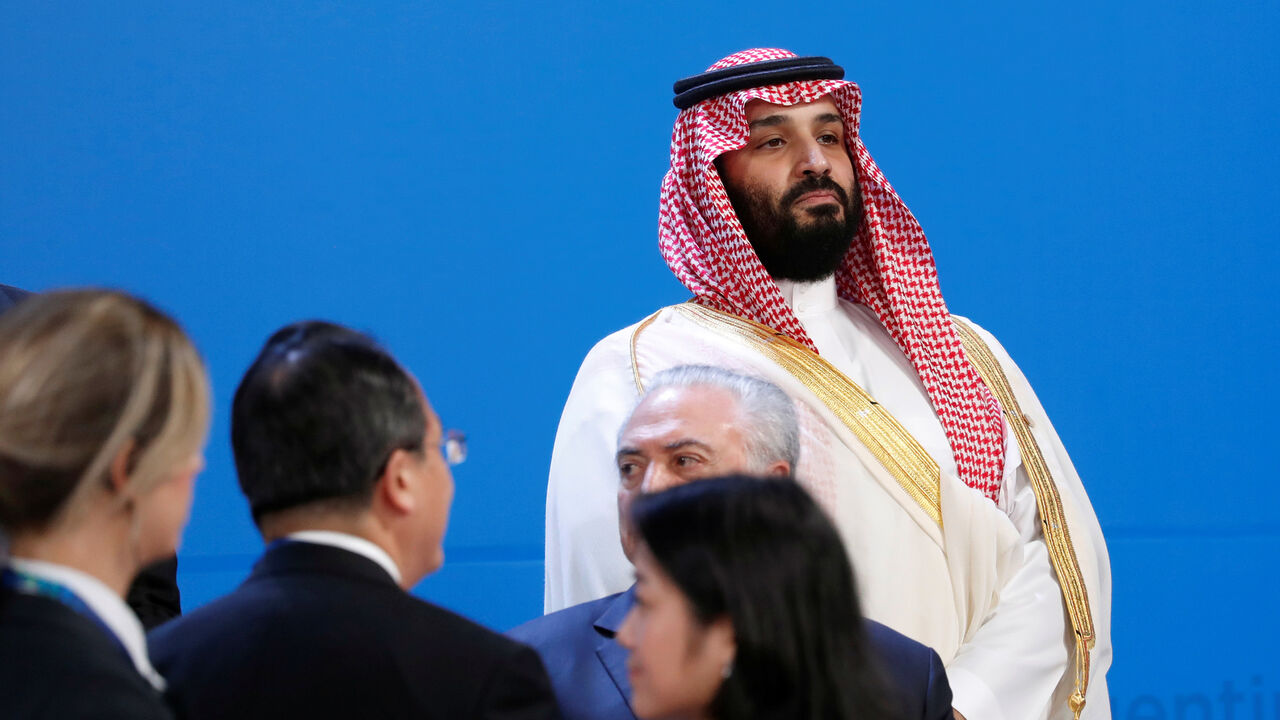 Saudi Crown Prince Mohammed bin Salman looks out as leaders arrive for a family photo at the G20 in Buenos Aires, Argentina November 30, 2018. REUTERS/Kevin Lamarque - RC1CF27DCB60