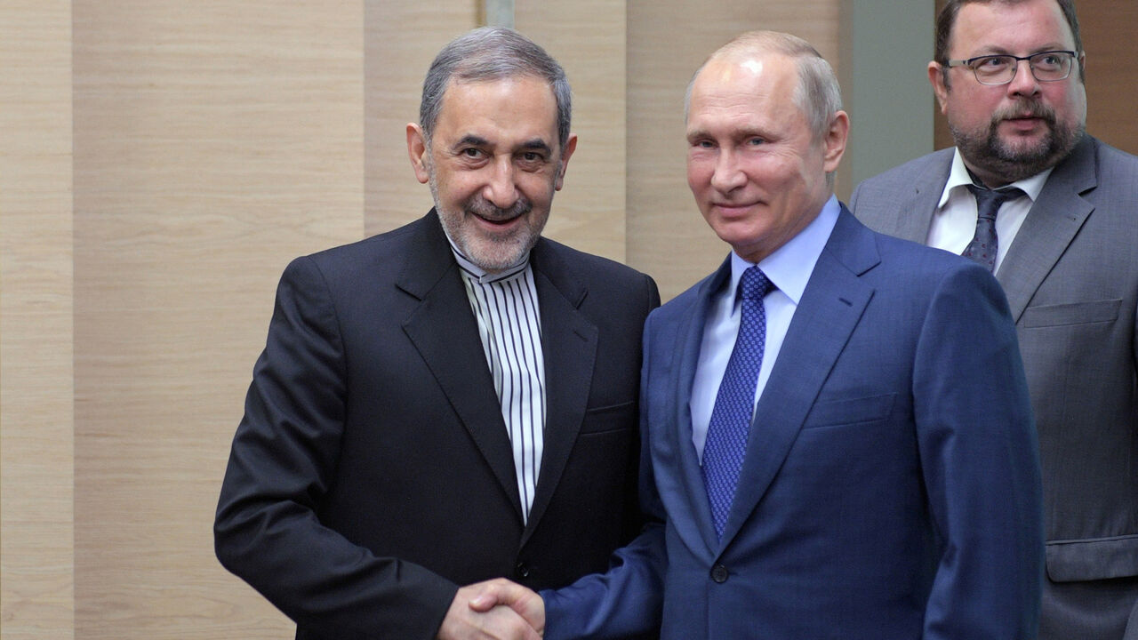 Russian President Vladimir Putin shakes hands with Ali Akbar Velayati, a top advisor to Iran's Supreme Leader Ayatollah Ali Khamenei, during their meeting at the Novo-Ogaryovo state residence outside Moscow, Russia July 12, 2018. Sputnik/Alexei Druzhinin/Kremlin via REUTERS ATTENTION EDITORS - THIS IMAGE WAS PROVIDED BY A THIRD PARTY. - RC1122CD2770
