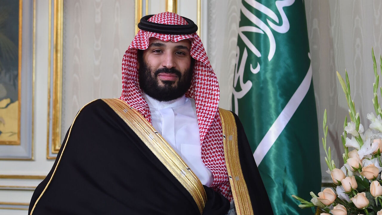AFP_1B56D3 Saudi Arabia's Crown Prince Mohammed bin Salman is pictured while meeting with the Tunisian President during his arrival at the presidential palace in Carthage on the eastern outskirts of the capital Tunis on November 27, 2018. (Photo by FETHI BELAID / AFP) (Photo credit should read FETHI BELAID/AFP/Getty Images)
