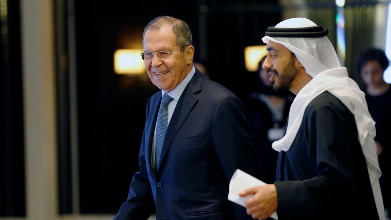 UAE-RUSSIA/LAVROV Russia's foreign minister Sergei Lavrov is seen during a news conference with United Arab Emirates Foreign Minister Sheikh Abdullah bin Zayed Al Nahyan in Abu Dhabi, UAE, March 6, 2019. REUTERS/Satish Kumar - RC19A7AA4720