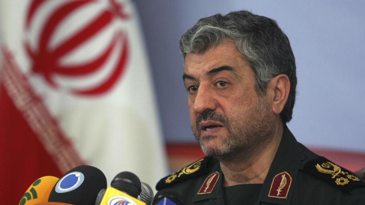 IRAN/ EDITORS' NOTE: Reuters and other foreign media are subject to Iranian restrictions on their ability to film or take pictures in Tehran.
Mohammad Ali Jafari, commander of the Islamic Revolutionary Guard Corp, attends a news conference in Tehran February 7, 2011. REUTERS/STRINGER (IRAN - Tags: POLITICS MILITARY) - GM1E7271JXK01