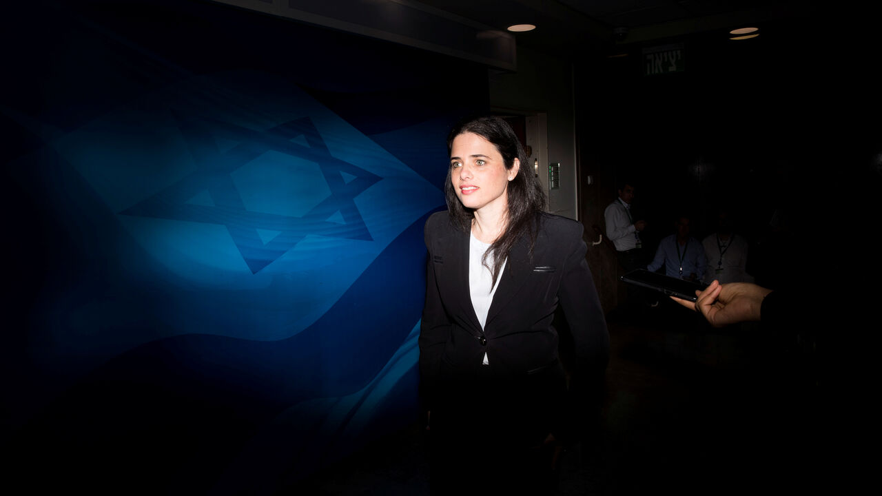 ISRAEL-POLITICS/ Israeli Justice Minister Ayelet Shaked attends the weekly cabinet meeting in Jerusalem January 27, 2019. Abir Sultan/Pool via REUTERS - RC1BC15602A0