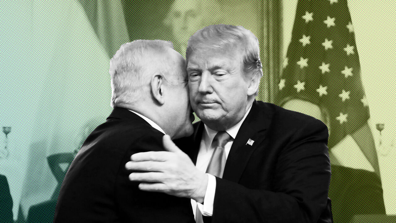 USA-ISRAEL/ Israel's Prime Minister Benjamin Netanyahu hugs U.S. President Donald Trump as they talk during meetings at the White House in Washington, U.S., March 25, 2019. REUTERS/Carlos Barria - RC15FD644460