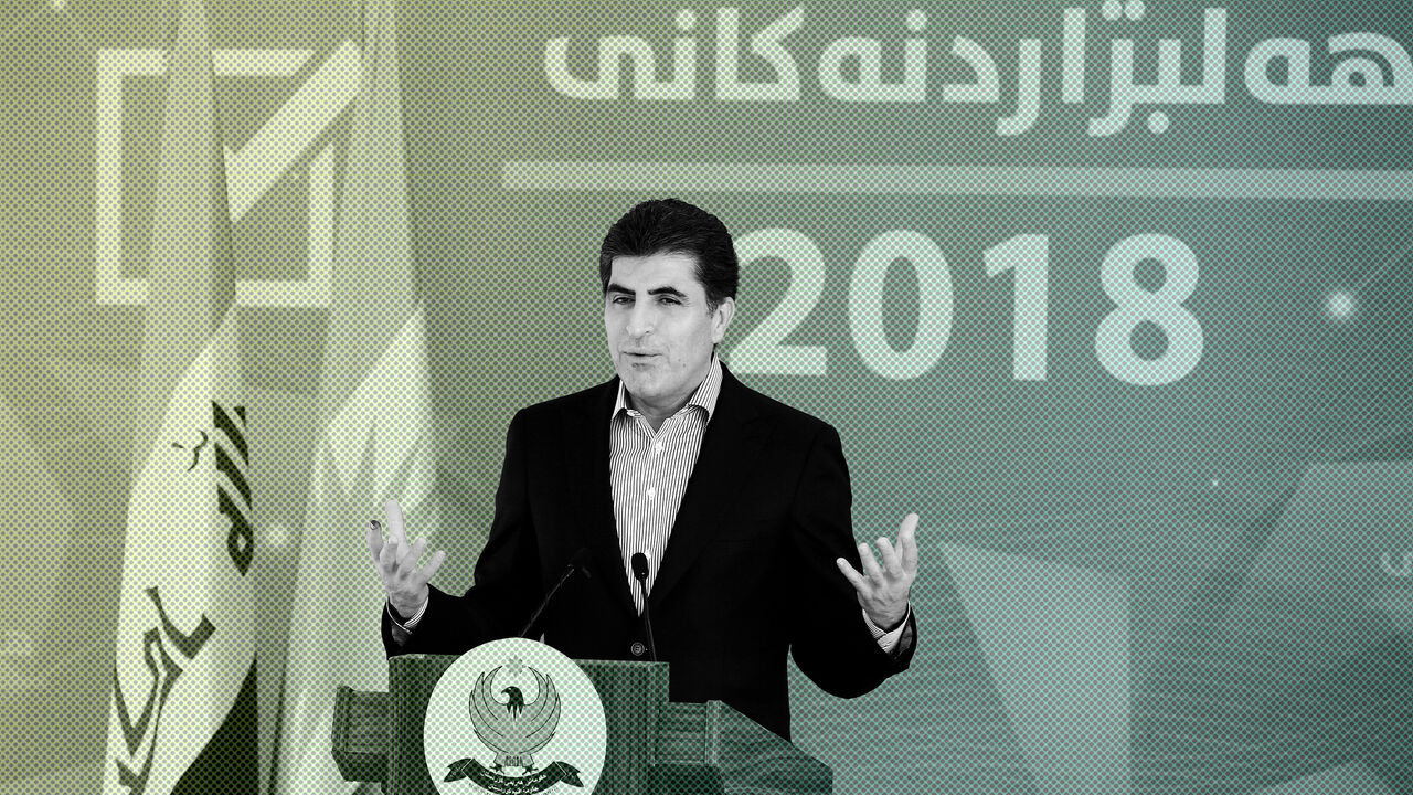 IRAQ-KURDS/ Kurdistan Regional Government Prime Minister Nechirvan Barzani speaks during a news conference after casting his vote, during parliamentary elections in the semi-autonomous region in Erbil, Iraq September 30, 2018. REUTERS/Thaier Al-Sudani - RC1904E48690