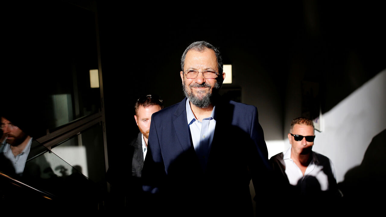 Former Israeli Prime Minister Ehud Barak arives before  delivering a statement in Tel Aviv, Israel June 26, 2019. REUTERS/Corinna Kern - RC13F7AADBC0