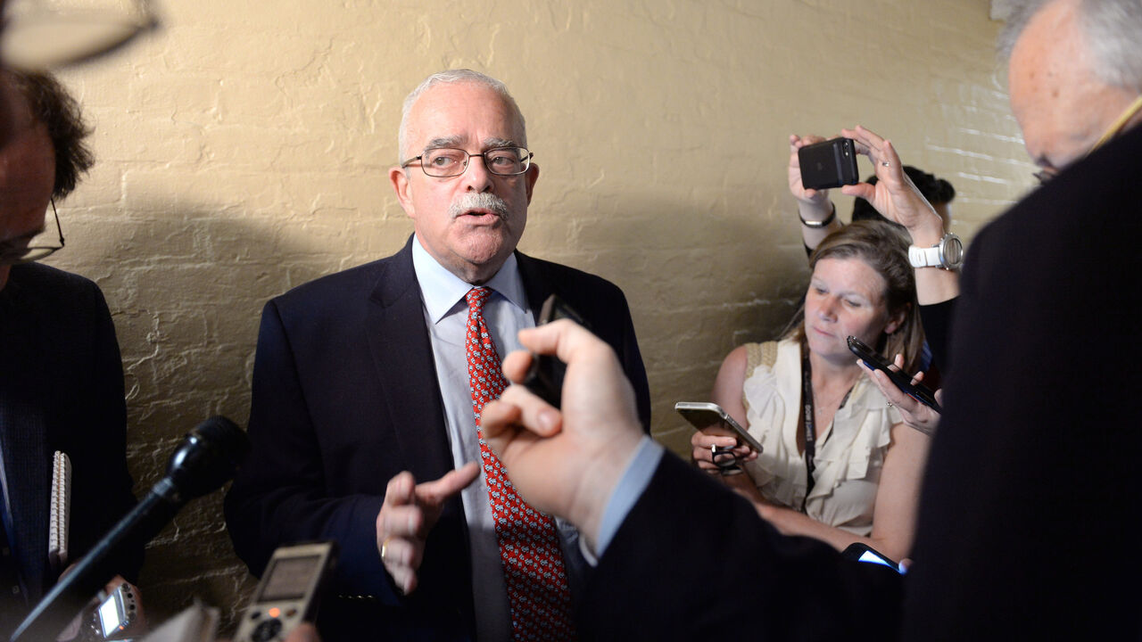 USA-TRUMP/CONGRESS Rep. Gerald Connolly, D-VA, speaks to the media after a closed House Democratic Caucus meeting in Washington, U.S., May 22, 2019. REUTERS/Mary F. Calvert - RC124B32C580