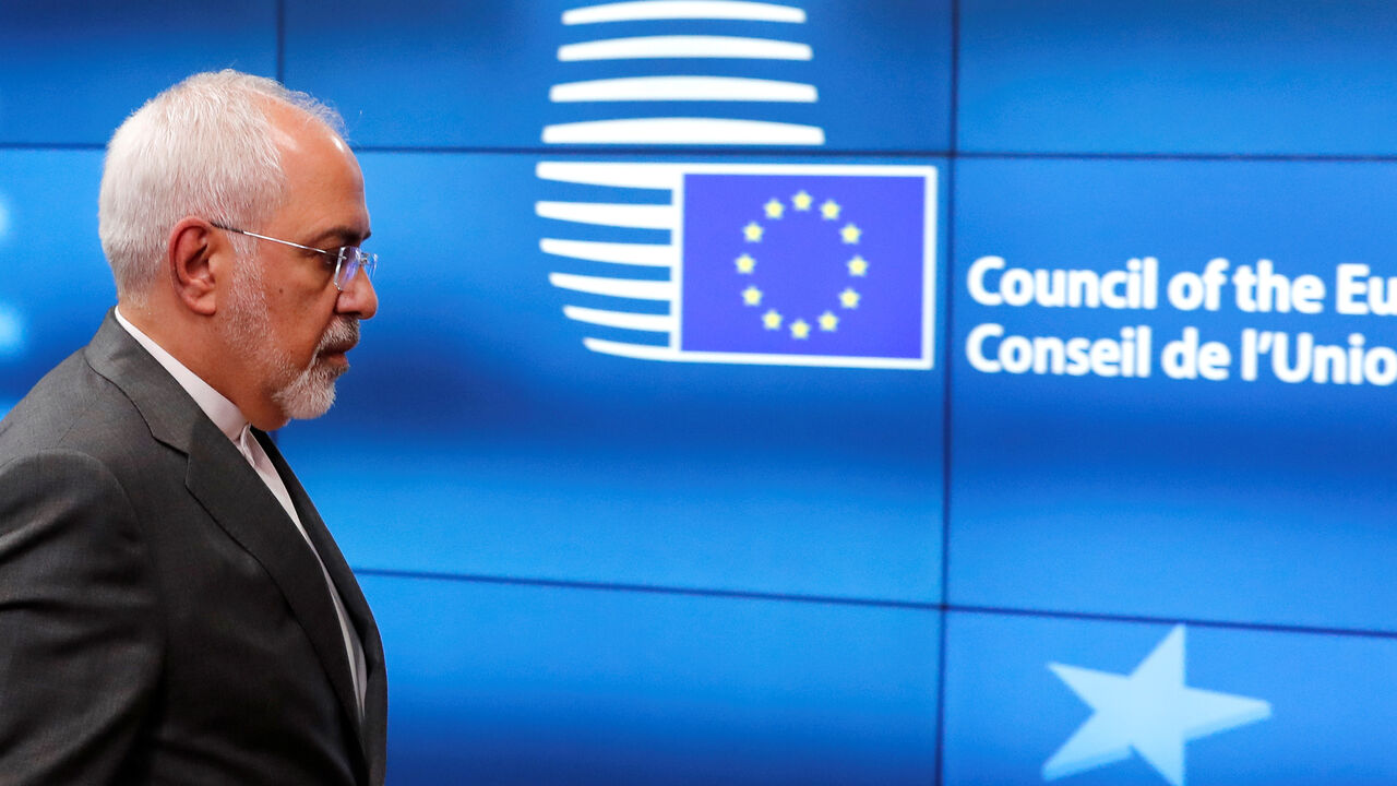 IRAN-NUCLEAR/EUROPE Iran's Foreign Minister Mohammad Javad Zarif arrives at the EU council in Brussels, Belgium May 15, 2018. REUTERS/Yves Herman - RC1873ED5BB0