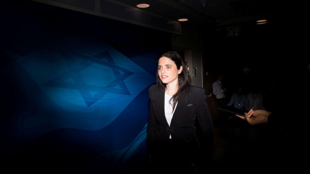 Israeli Justice Minister Ayelet Shaked attends the weekly cabinet meeting in Jerusalem Israeli Justice Minister Ayelet Shaked attends the weekly cabinet meeting in Jerusalem January 27, 2019. Abir Sultan/Pool via REUTERS - RC1BC15602A0
