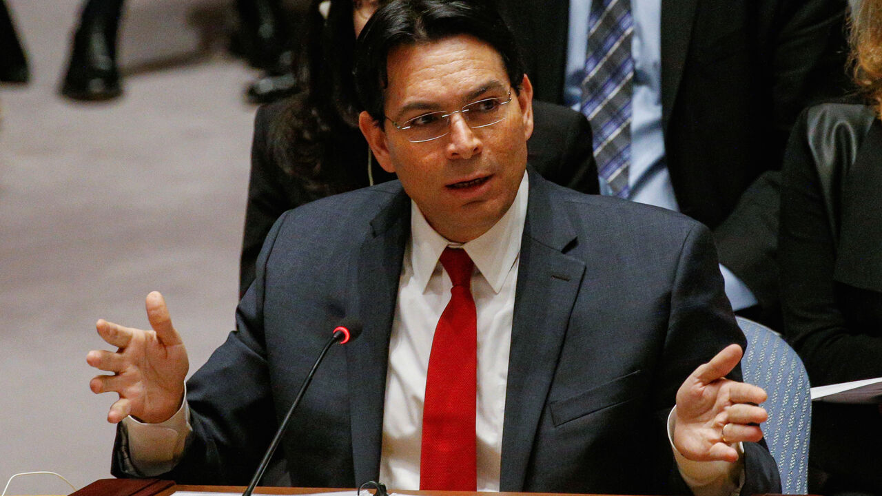 USA-TRUMP/ISRAEL-UN Israel's Ambassador to the United Nations Danny Danon addresses the U.N. Security Council meeting on the situation in the Middle East, including Palestine, at the United Nations Headquarters in New York, U.S., December 8, 2017. REUTERS/Brendan McDermid - RC1AE23439C0