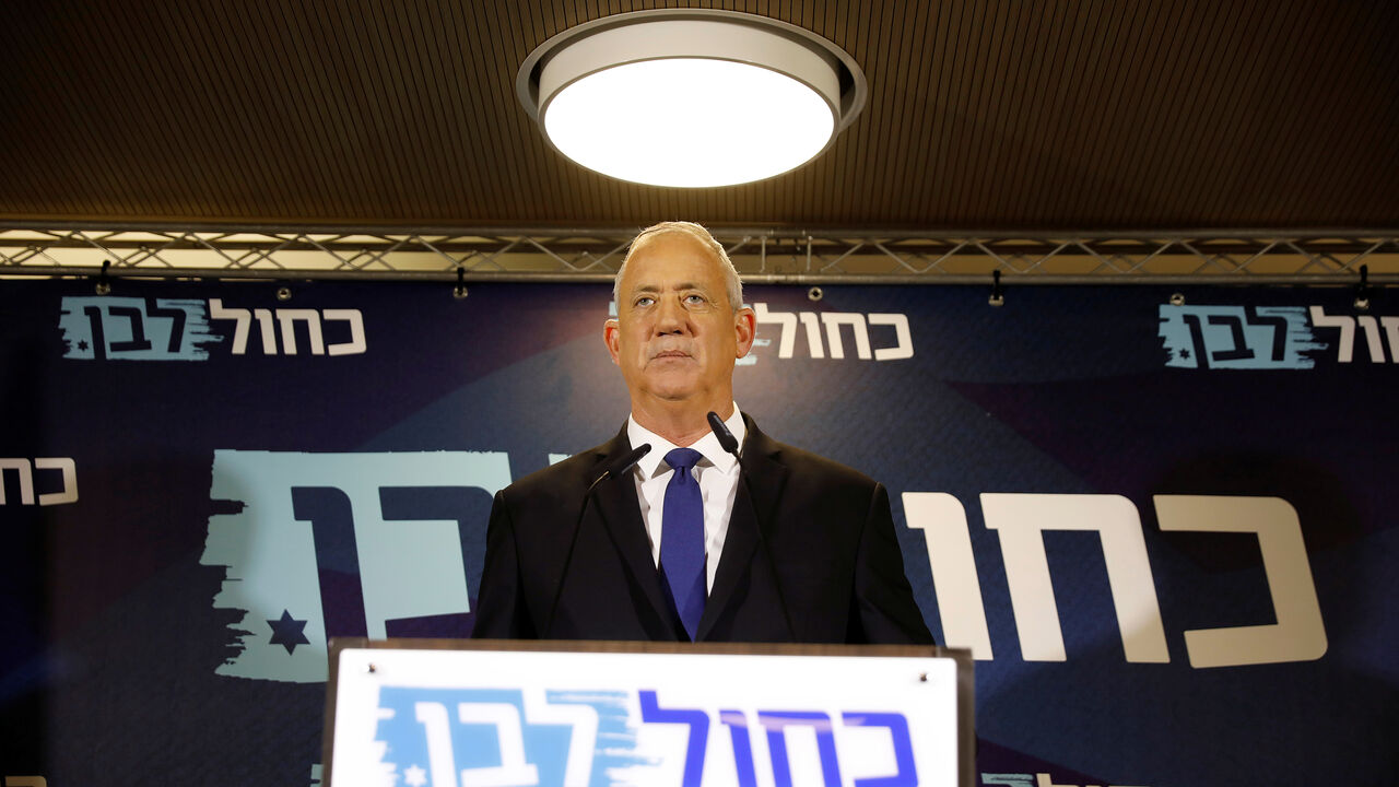 ISRAEL-ELECTION/GANTZ Benny Gantz, leader of Blue and White, delivers a statement before his party faction meeting in Tel Aviv, Israel September 19, 2019. REUTERS/Amir Cohen - RC1D073452E0