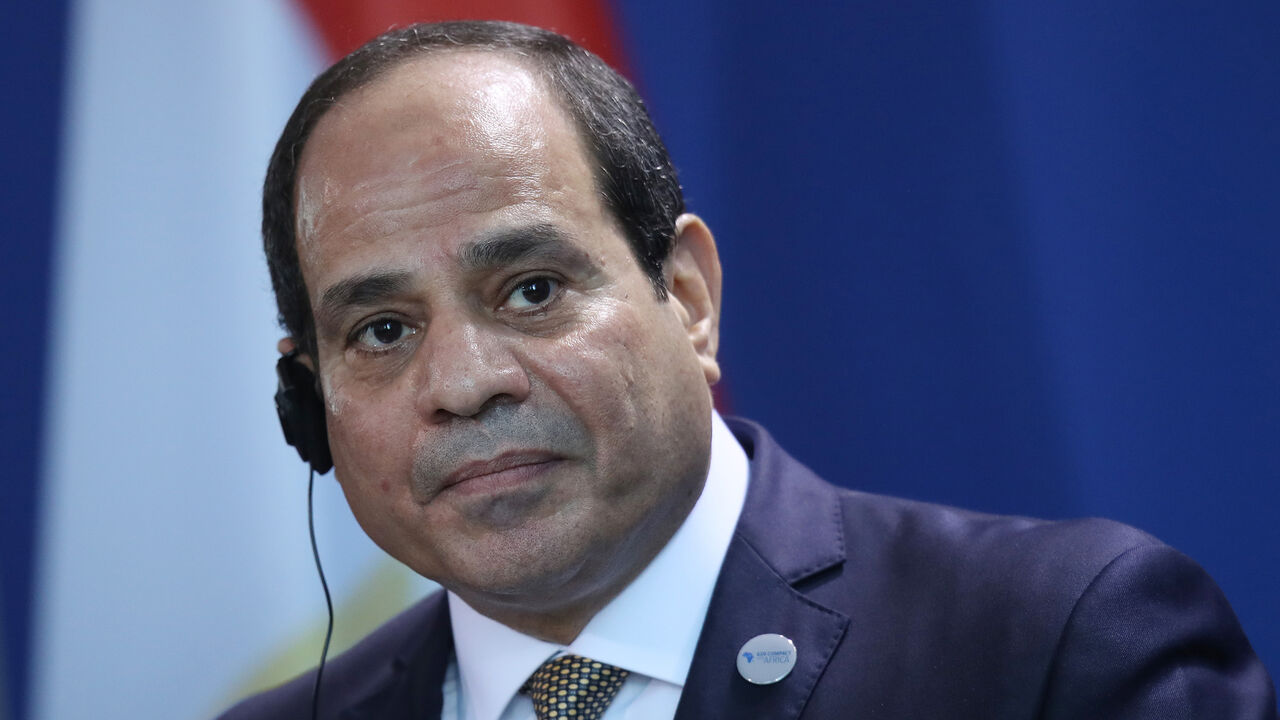 1061325380 BERLIN, GERMANY - OCTOBER 30: Egyptian President Abdel Fattah el-Sisi and German Chancellor Angela Merkel (not pictured) speak to the media following bilateral talks prior to the "Compact with Africa" conference at the Chancellery on October 30, 2018 in Berlin, Germany. The leaders of a dozen African countries are in Berlin for the conference, which is an initiative launched by the G20 presidency and centers on private investment in African economies. (Photo by Sean Gallup/Getty Images)