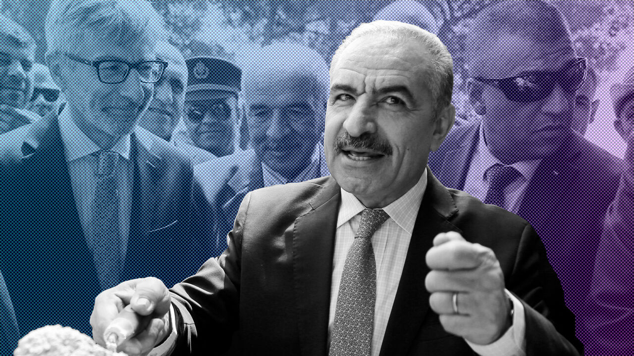 ISRAEL-PALESTINIANS/PLAN Palestinian Prime Minister Mohammad Shtayyeh gestures during a cornerstone-laying ceremony for a water and energy project in Tubas, in the Israeli-occupied West Bank June 20, 2019. REUTERS/Raneen Sawafta - RC1D444CDD70