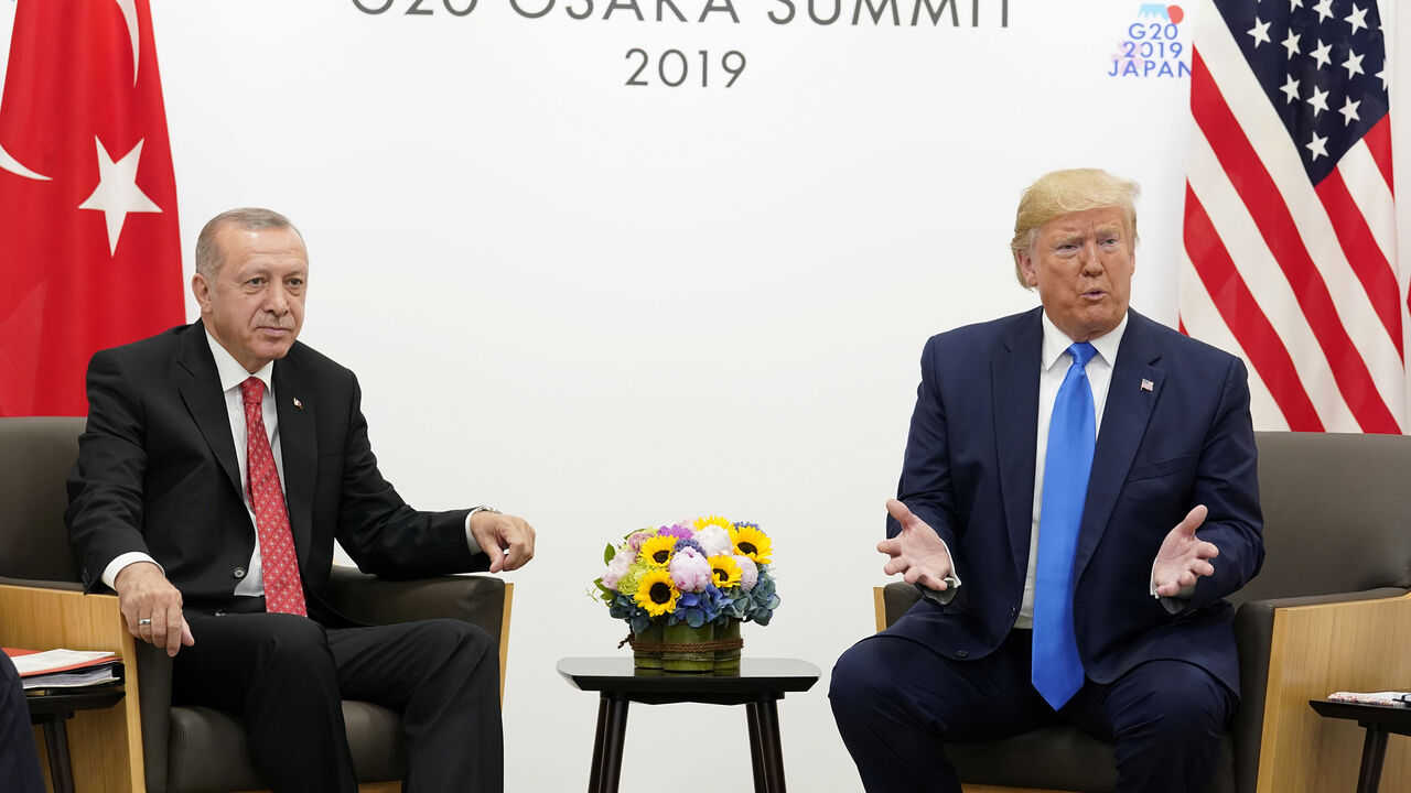 G20-SUMMIT/TRUMP U.S. President Donald Trump attends a bilateral meeting with Turkey's President Tayyip Erdogan during the G20 leaders summit in Osaka, Japan, June 29, 2019. REUTERS/Kevin Lamarque - RC18733A6450