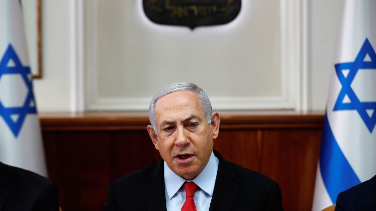 ISRAEL-PALESTINIANS/NETANYAHU Israeli Prime Minister Benjamin Netanyahu holds a cabinet meeting in Jerusalem November 13, 2019. REUTERS/Ronen Zvulun - RC29AD910BSB