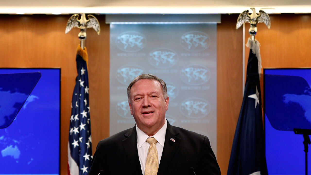 ISRAEL-USA/ U.S. Secretary of State Mike Pompeo delivers a statement on the Trump administration's position on Israeli settlements in the occupied West Bank during a news briefing at the State Department in Washington, U.S., November 18, 2019. REUTERS/Yara Nardi - RC2WDD9QJ2RP