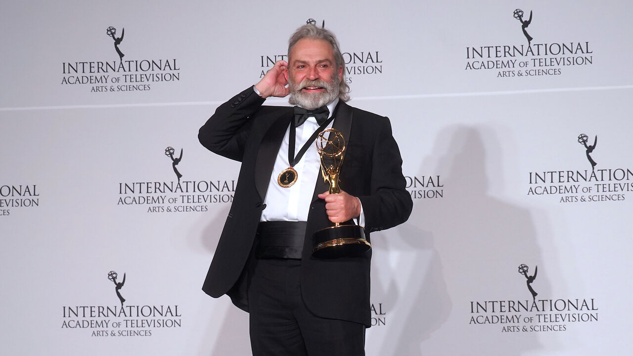 1184759222 Turkish actor Haluk Bilginer won the Best Performance by an Actor award at the 47th International Emmy awards night at New York Hilton on November 25, 2019 in New York City (Photo by Selcuk Acar/NurPhoto via Getty Images)