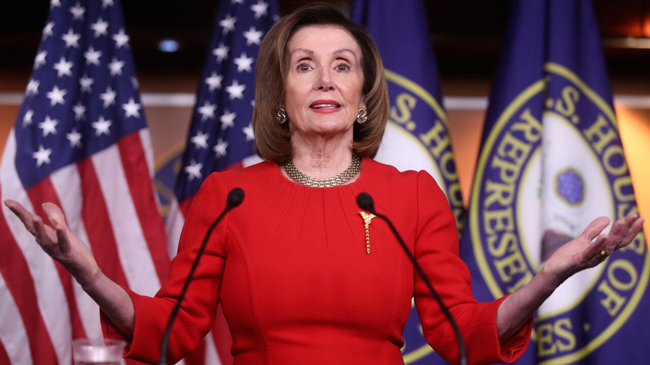 USA-TRUMP/IMPEACHMENT U.S. House Speaker Nancy Pelosi (D-CA) holds her weekly news conference at the U.S. Capitol in Washington, U.S. December 19, 2019. REUTERS/Jonathan Ernst - RC2GYD9XTDUW