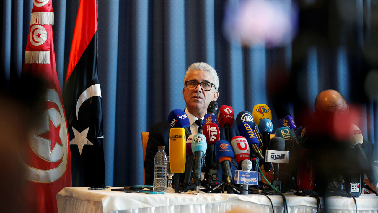 TURKEY-LIBYA/MINISTER Libyan Interior Minister Fathi Bashagha speaks during a news conference in Tunis, Tunisia December 26, 2019. REUTERS/Zoubeir Souissi - RC213E9W3MMS