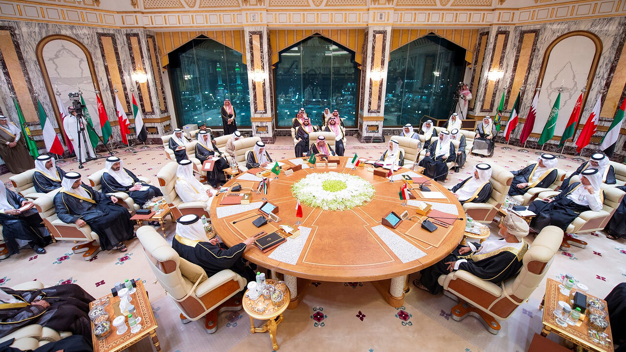 SAUDI-SUMMIT/ General view of the Gulf Cooperation Council (GCC) summit in Mecca, Saudi Arabia, May 30, 2019. Picture taken May 30, 2019. Bandar Algaloud/Courtesy of Saudi Royal Court/Handout via REUTERS ATTENTION EDITORS - THIS IMAGE WAS PROVIDED BY A THIRD PARTY. - RC14404B7D30