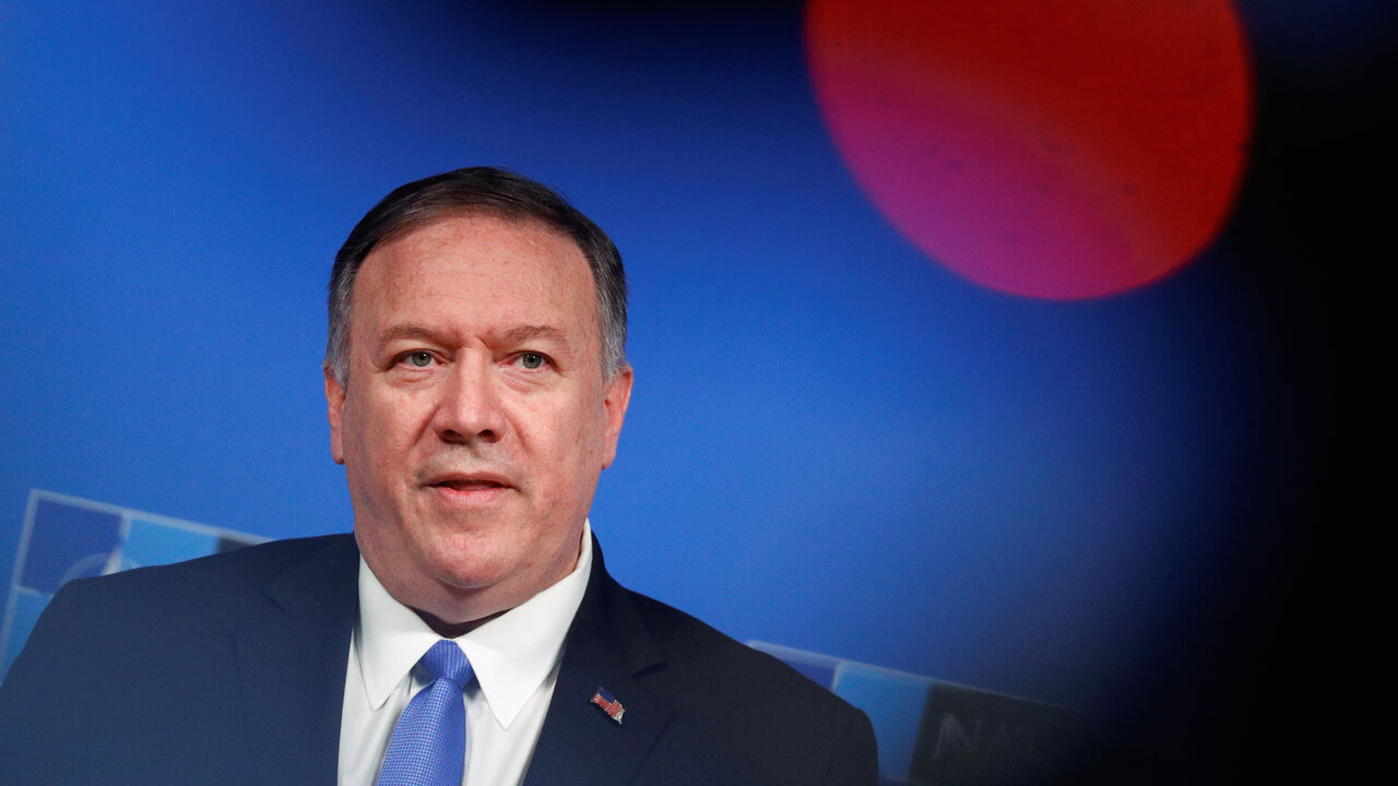 NATO-FUTURE/ U.S. Secretary of State Mike Pompeo holds a news conference at the Alliance headquarters in Brussels, Belgium November 20, 2019. REUTERS/Francois Lenoir - RC26FD9RQLKO