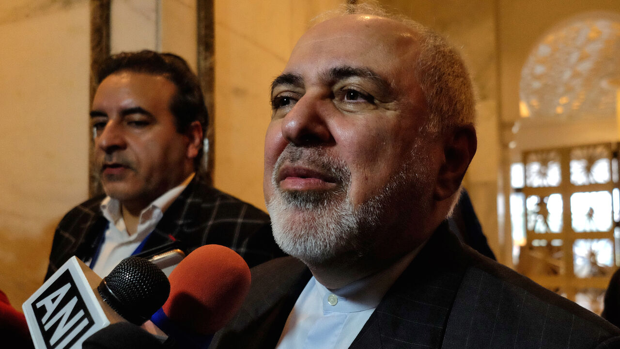 INDIA-SECURITY/IRAN Iran's Foreign Minister Javad Zarif speaks with the media on the sidelines of a security conference in New Delhi, India, January 15, 2020. REUTERS/Alasdair Pal - RC29GE9BKE8L