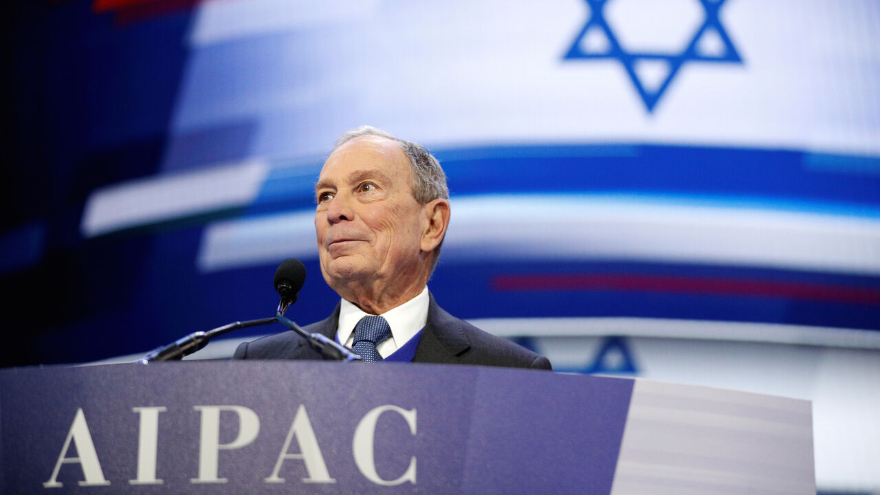 USA-ISRAEL/AIPAC Democratic 2020 U.S. presidential candidate former New York Mayor Mike Bloomberg delivers remarks during the AIPAC convention at the Washington Convention Center in Washington, U.S., March 2, 2020. REUTERS/Tom Brenner - RC2RBF9BWPZS
