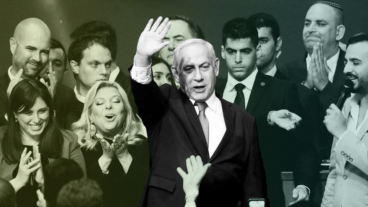 ISRAEL-ELECTION/LIKUD HEADQUARTERS Israeli Prime Minister Benjamin Netanyahu stands next to his wife Sara as he waves to supporters following the announcement of exit polls in Israel's election at his Likud party headquarters in Tel Aviv, Israel March 3, 2020. REUTERS/Amir Cohen - RC21CF9UTZBQ