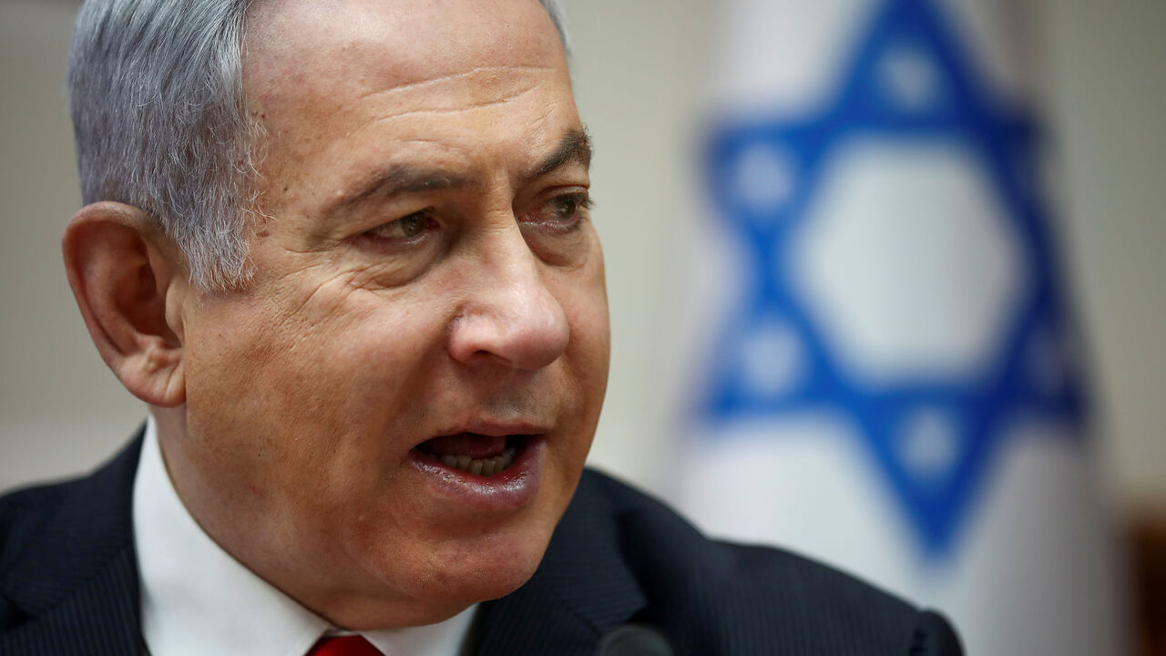 ISRAEL-POLITICS/ Israeli Prime Minister Benjamin Netanyahu speaks as he chairs the weekly cabinet meeting in Jerusalem, March 8, 2020. Oded Balilty/Pool via Reuters - RC2MFF9PND0I