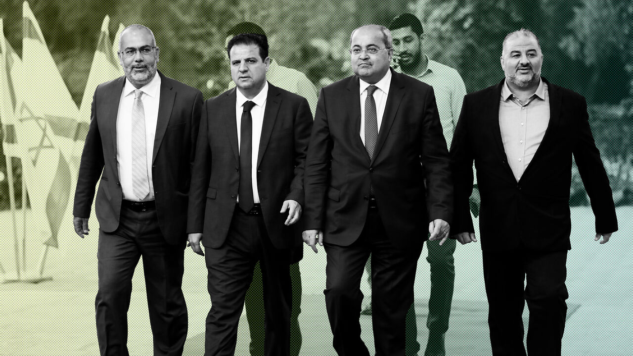 ISRAEL-ELECTION/ Memebers of the Joint List party arrive to the Israeli President Reuven Rivlin to begin talks with political parties over who should form a new government, at his residence in Jerusalem, September 22, 2019. Menachen Kahana/Pool via REUTERS - RC1BF3A36D90