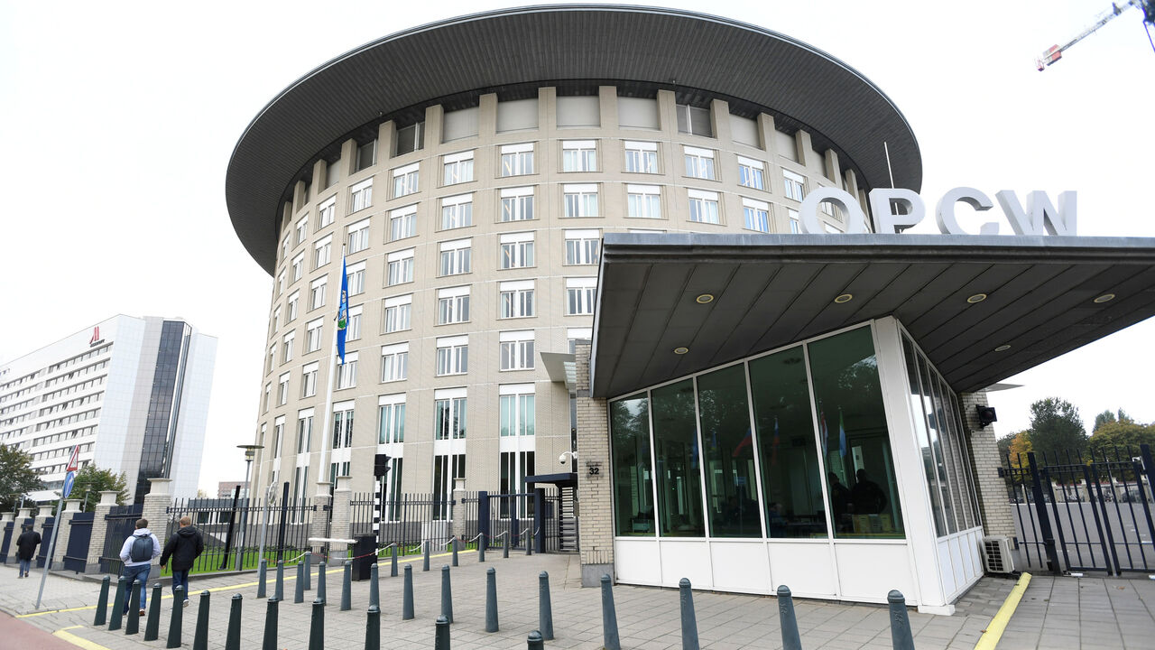 BRITAIN-NETHERLANDS/ The building of the Organization for the Prohibition of Chemical Weapons (OPCW) is pictured in The Hague, Netherlands, October 4, 2018. REUTERS/Piroschka van de Wouw - RC122CAC18C0