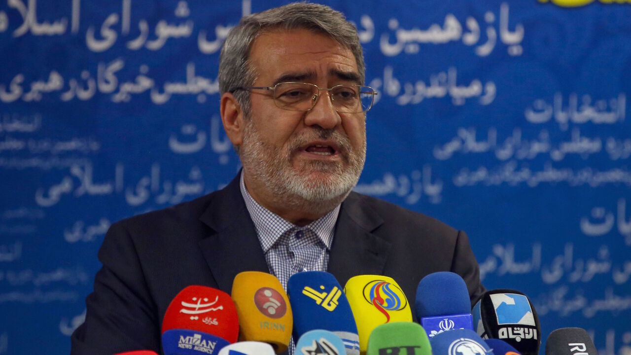 1185699819 Iranian Interior Minister Abdolreza Rahmani Fazli speaks at a press conference at the Ministry during the registrations for upcoming parliamentary elections, in the capital Tehran on December 1, 2019. - Iran will hold it's parliamentary elections on February 2020. (Photo by - / AFP) (Photo by -/afp/AFP via Getty Images)