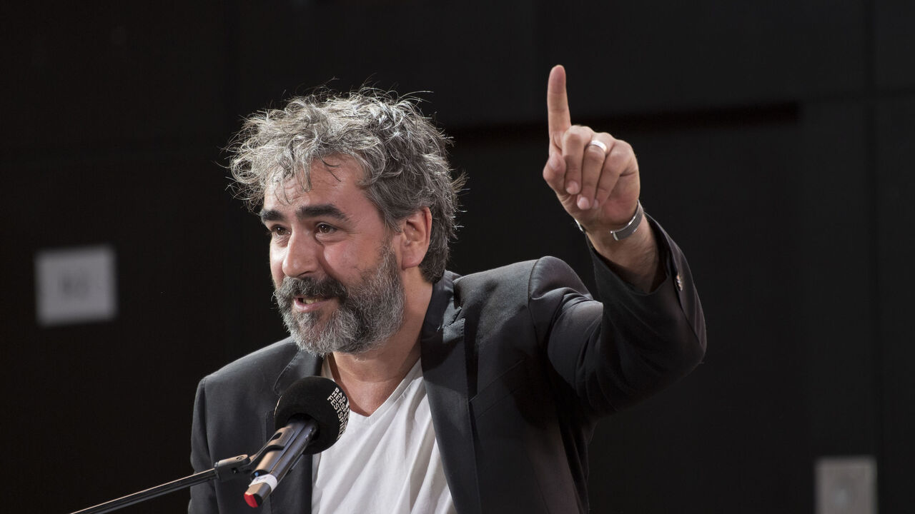 1160242124 BAD HERSFELD, GERMANY - JULY 05: Deniz Yuecel speaks during the opening of the 69. Bad Hersfelder Festspiele 2019 at Stiftsruine on July 05, 2019 in Bad Hersfeld, Germany. (Photo by Thomas Lohnes/Getty Images)