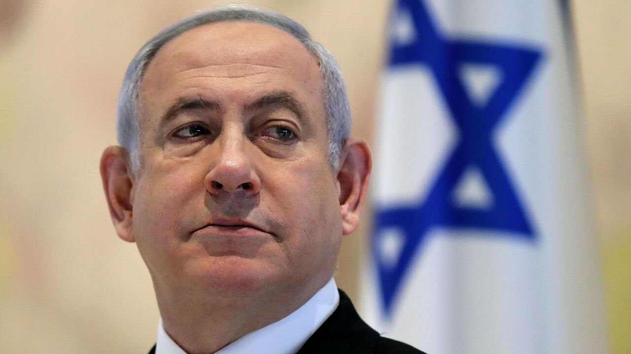 1214821001 TOPSHOT - Israeli Prime Minister Benjamin Netanyahu attends a cabinet meeting of the new government at Chagall State Hall in the Knesset (Israeli parliament) in Jerusalem on May 24, 2020. (Photo by ABIR SULTAN / POOL / AFP) (Photo by ABIR SULTAN/POOL/AFP via Getty Images)