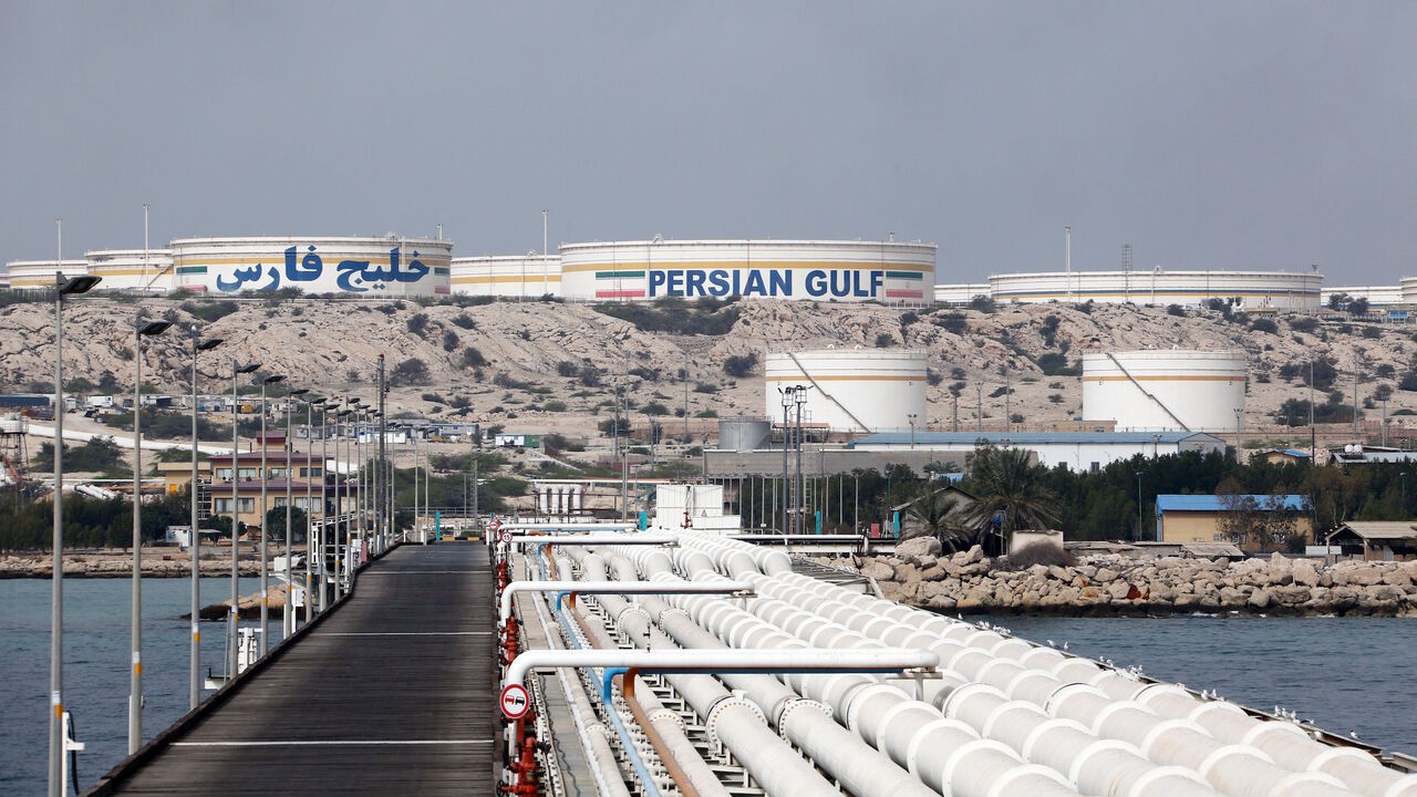652502830 A picture taken on March 12, 2017, shows a view of an oil facility in the Khark Island, on the shore of the Gulf. / AFP PHOTO / ATTA KENARE (Photo credit should read ATTA KENARE/AFP via Getty Images)