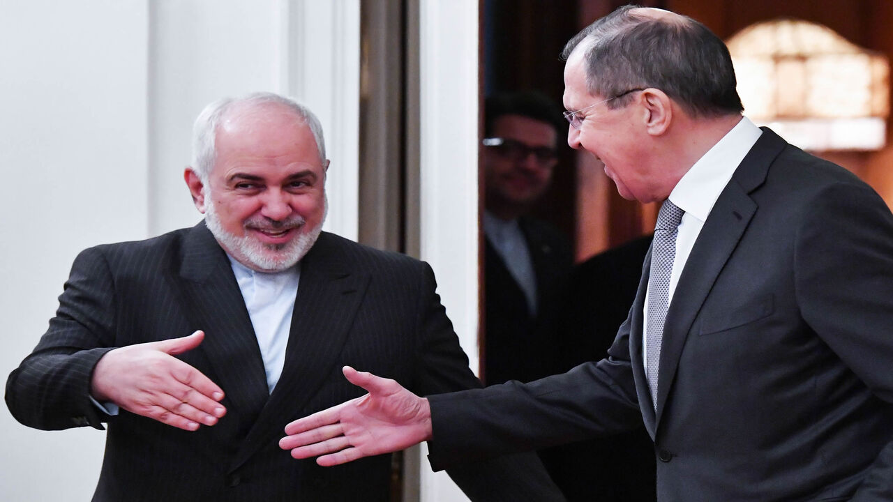 1190913043 Russian Foreign Minister Sergei Lavrov (R) meets with Iran's Foreign Minister Mohammad Javad Zarif in Moscow on December 30, 2019. (Photo by Yuri KADOBNOV / AFP) (Photo by YURI KADOBNOV/AFP via Getty Images)