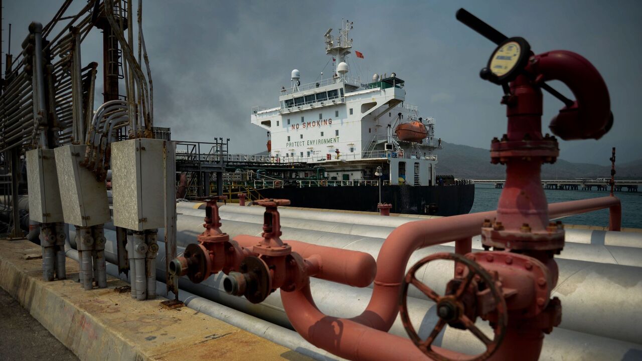 1215143974 The Iranian-flagged oil tanker Fortune is docked at the El Palito refinery after its arrival to Puerto Cabello in the northern state of Carabobo, Venezuela, on May 25, 2020. - The first of five Iranian tankers carrying much-needed gasoline and oil derivatives docked in Venezuela on Monday, Caracas announced amid concern in Washington over the burgeoning relationship between countries it sees as international pariahs. (Photo by - / AFP) (Photo by -/AFP via Getty Images)