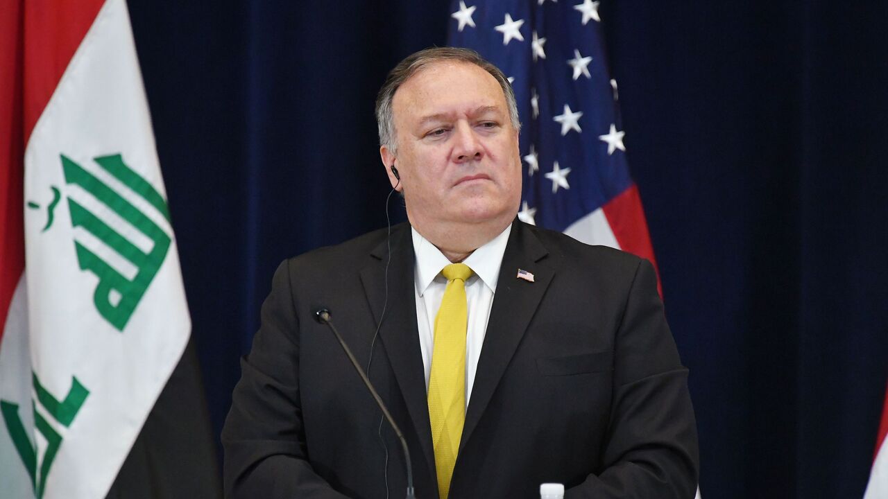 1228106863 US Secretary of State Michael Pompeo listens to a reporter's question during a press conference with Iraq's Foreign Minister Fuad Hussein at the State Department in Washington, DC on August 19, 2020. (Photo by MANDEL NGAN / AFP) (Photo by MANDEL NGAN/AFP via Getty Images)