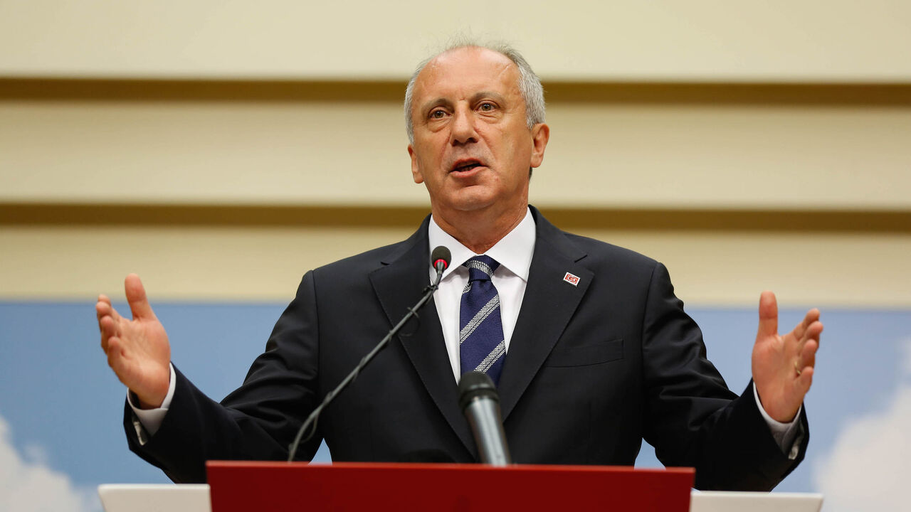 983513312 ANKARA, TURKEY - JUNE 25: Muharrem Ince, presidential candidate of main opposition Republican People's Party (CHP) holds a news conference evaluating the election results on June 25, 2018 in Ankara, Turkey. More than 59 million citizens vote yesterday for presidential and parliamentary elections. Turkey's High Electoral Board declared Recep Tayyip Erdogan the winner of Sunday's polls. Erdogan won 52.6 percent of the votes in the presidential race, avoiding a second-round runoff vote. His ruling Justice and