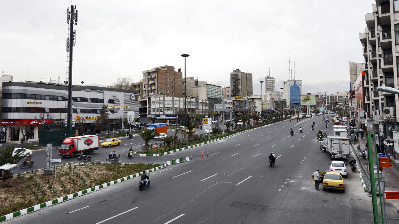 1207093820 This picture taken on March 14, 2020 shows a general view of Hafte Tir square in Iran's capital Tehran. (Photo by STRINGER / AFP) (Photo by STRINGER/AFP via Getty Images)