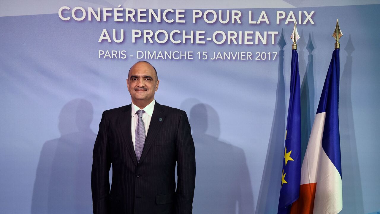 631733890 Jordan's Foreign Minister Bisher al-Khasawneh poses as he arrives for the Mideast peace conference in Paris on January 15, 2017.
Foreign ministers and representatives from around 70 countries are seeking to revive the moribund Israeli-Palestinian peace process, which could be dealt a further blow if Trump implements a campaign pledge to recognise Jerusalem as Israel's capital. / AFP / POOL / bertrand GUAY (Photo credit should read BERTRAND GUAY/AFP via Getty Images)