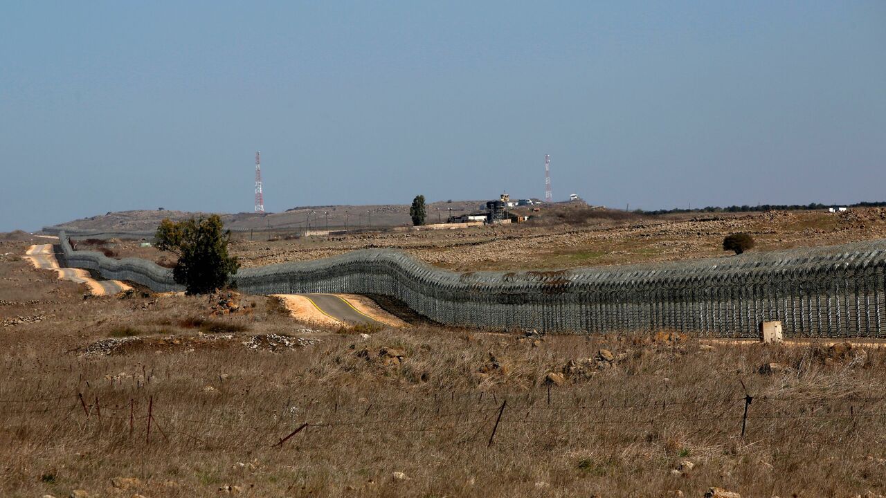 1229665869 A picture taken on November 18, 2020 from the Israeli-annexed Golan Heights shows the Israel-Syria border, on November 18, 2020. - Israeli warplanes struck Syria Wednesday, hitting Iranian targets and killing 10 Syrian and foreign fighters in what the Israeli army called a retaliatory attack after explosive devices were found near one of its bases on the occupied Golan Heights. (Photo by JALAA MAREY / AFP) (Photo by JALAA MAREY/AFP via Getty Images)